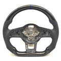 For Golf 7 Golf mk7 GTI R R-line Carbon Fiber Steering Wheel Blue Reversing Label Customized carbon fiber sports steering wheel