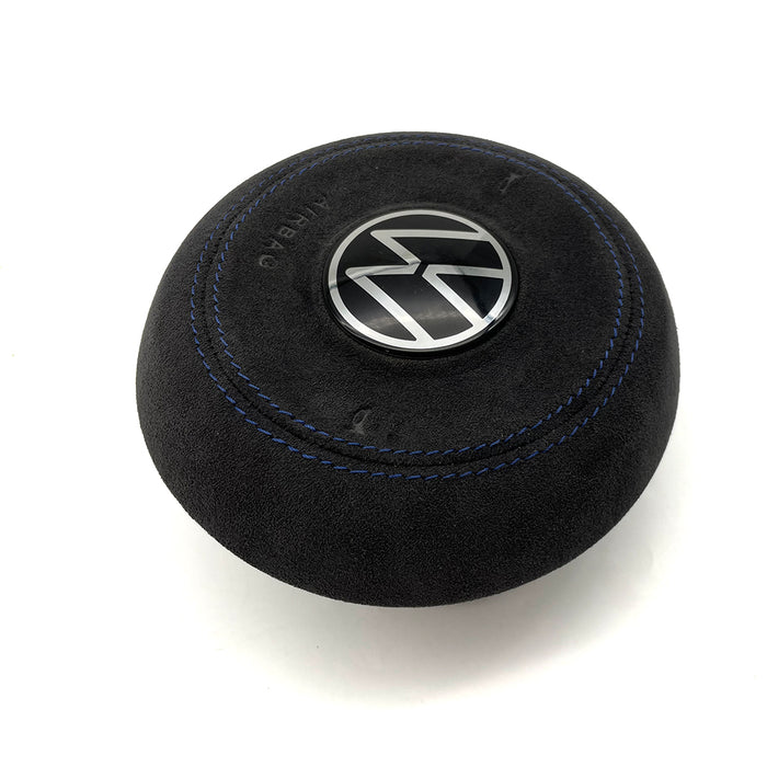 Suitable for Golf 7 Suede Blue Sewn Airbag Cover
