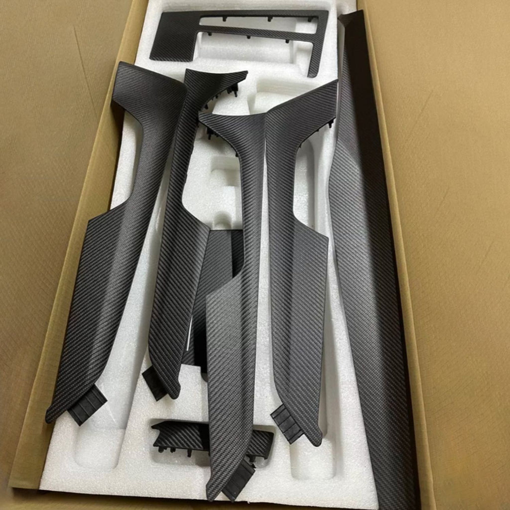 Suitable for Audi A6C8 Travel Edition carbon fiber matte decorative panel center control carbon fiber decorative panel