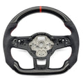 Suitable for Golf 7 GTI Carbon Fiber Sport Steering Wheel with Red Thread and Red Return Logo