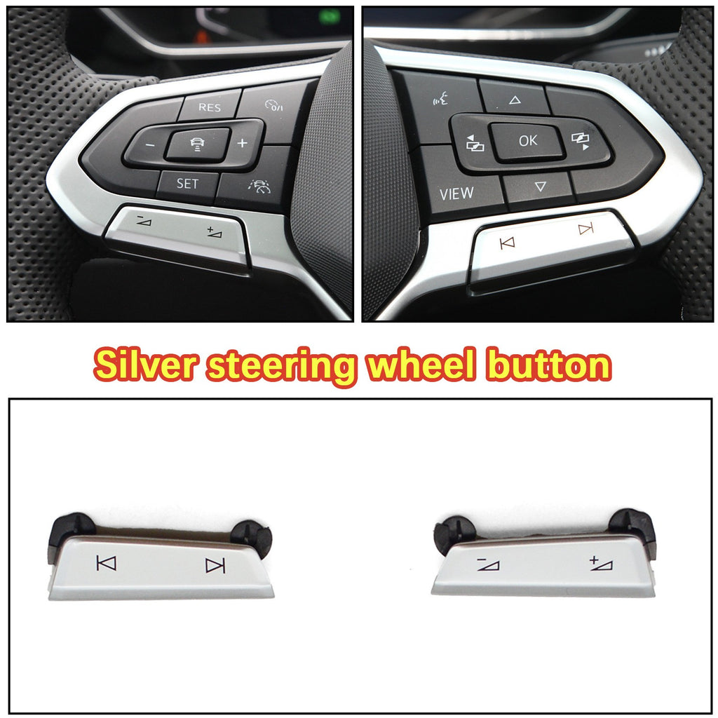 Suitable for Passat 30D959442 steering wheel silver multimedia button, volume up and down buttons, one pair