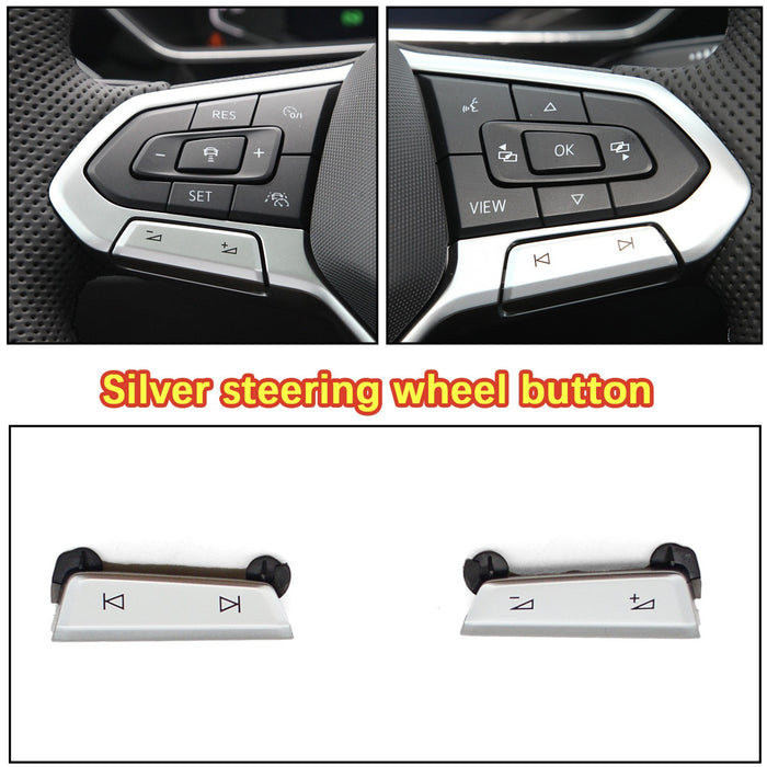 Suitable for Passat 30D959442 steering wheel silver multimedia button, volume up and down buttons, one pair