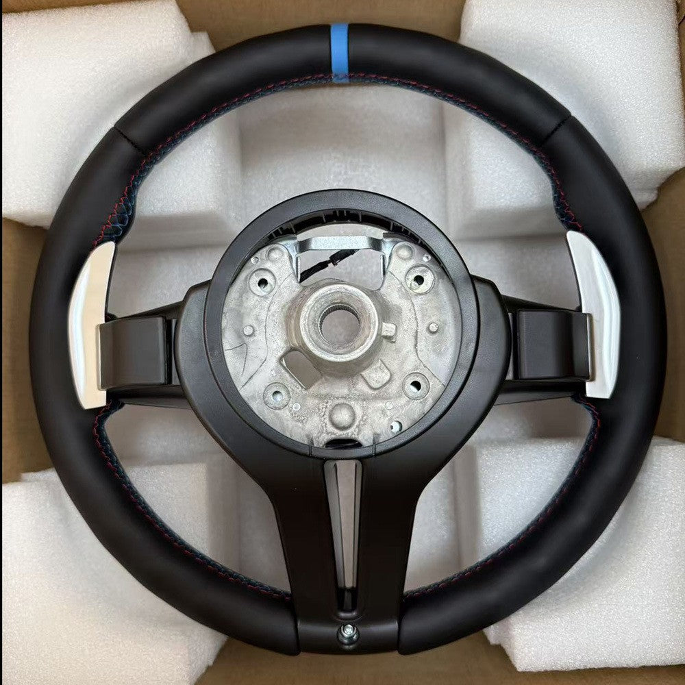 Suitable for BMW 3 Series thongs with genuine leather, tricolor lines, baked paint, black and blue return marks, M1M2 blue buttons