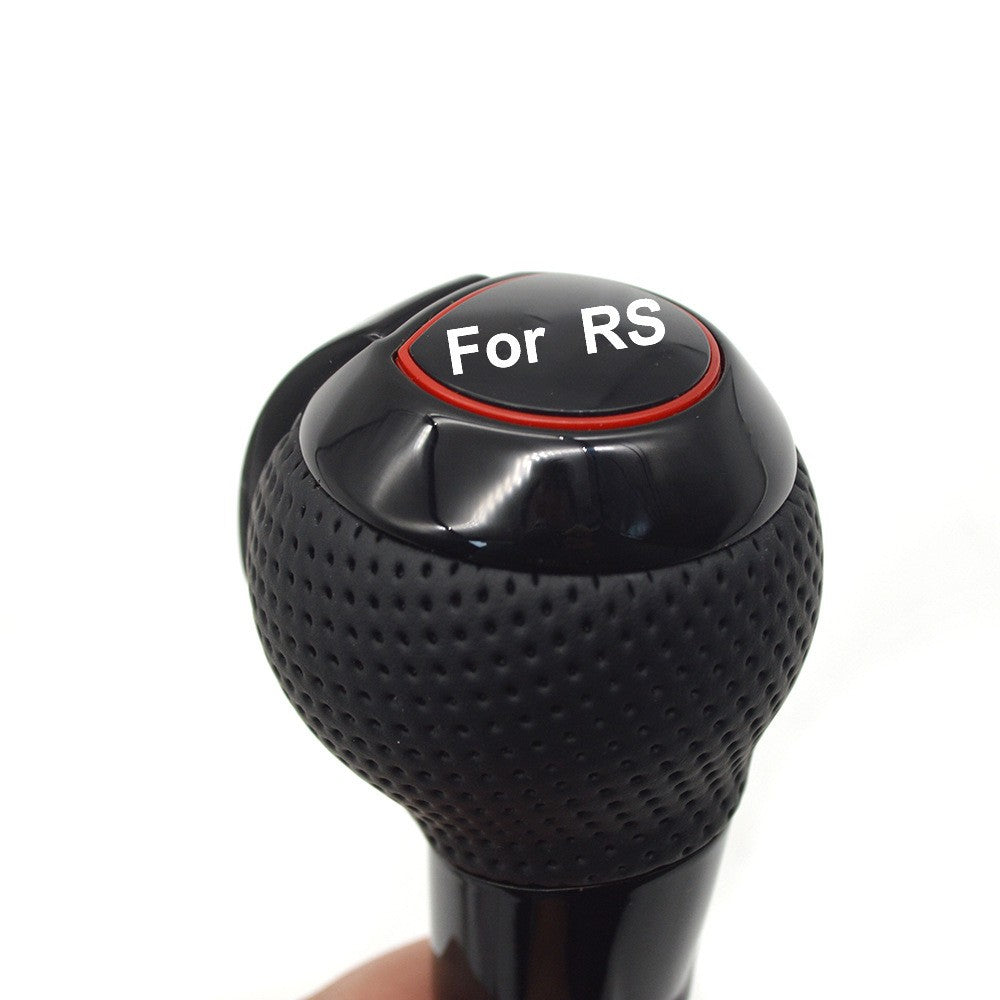 Suitable for Audi RS Handball Black Warrior Gear Head Punched Body Leather Roasted Black Gear Rod Gear Rod