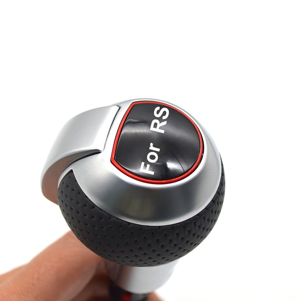Suitable for Audi RS handball silver red cover semi perforated RS gear head gear lever shift handball car