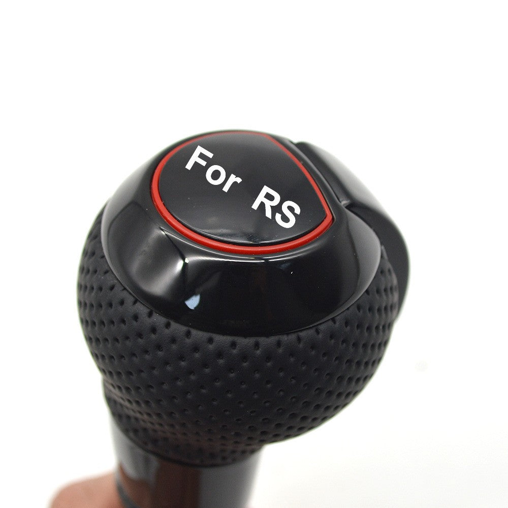 Suitable for Audi RS Handball Black Warrior Gear Head Punched Body Leather Roasted Black Gear Rod Gear Rod