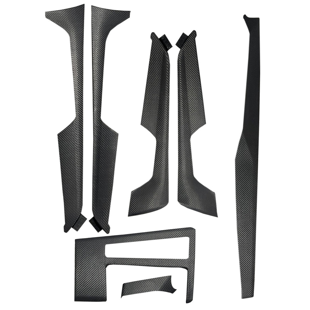 Suitable for Audi A6C8 Travel Edition carbon fiber matte decorative panel center control carbon fiber decorative panel