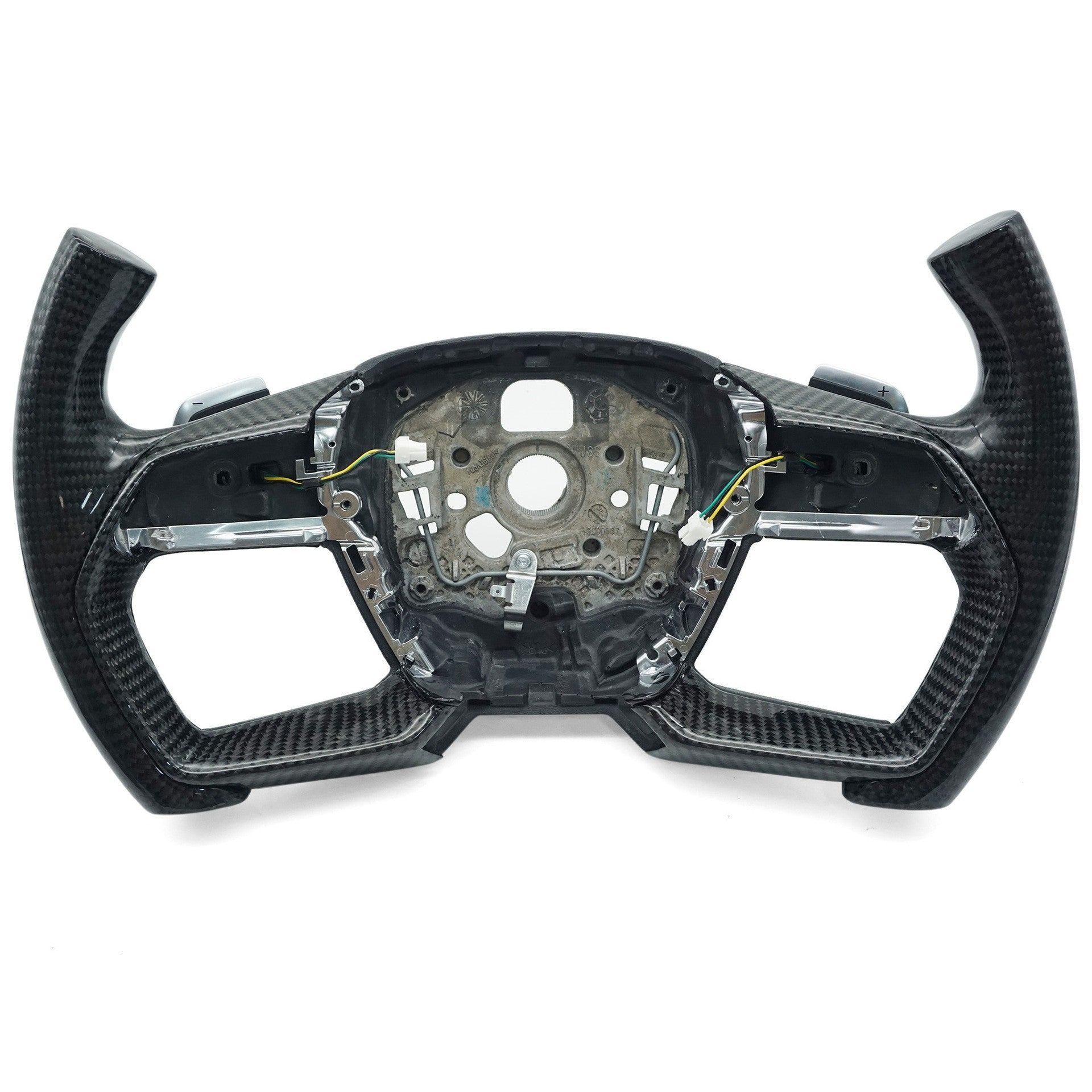 Suitable for Audi A8 four spoke carbon fiber steering wheel without buttons, paddles, or airbags