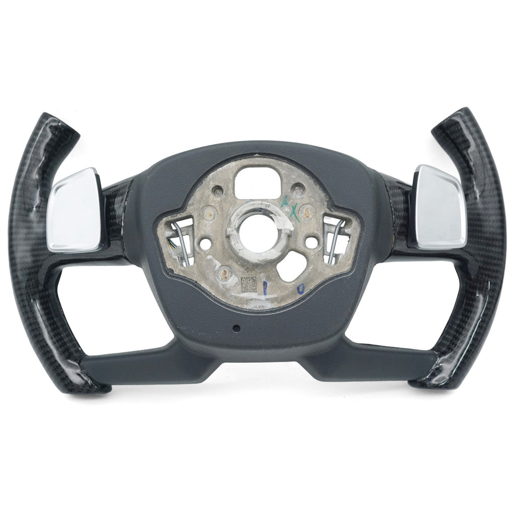 Suitable for Audi A8 four spoke carbon fiber steering wheel without buttons, paddles, or airbags