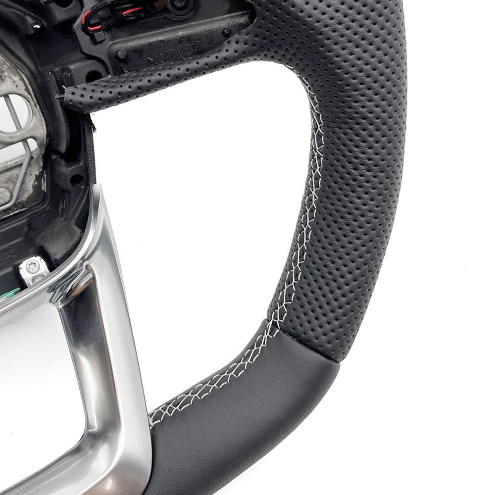 Suitable for Audi Q3 S standard semi perforated multifunction steering wheel with heated bottom, no buttons, and small paddles