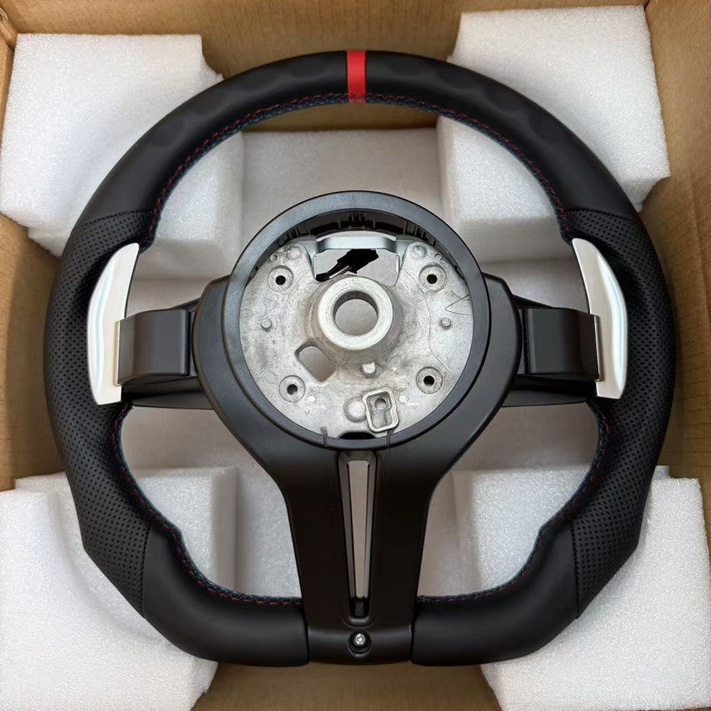 Suitable for BMW thongs with semi perforated three color lines, baked paint, black and red return to the correct direction, and steering wheel bottom