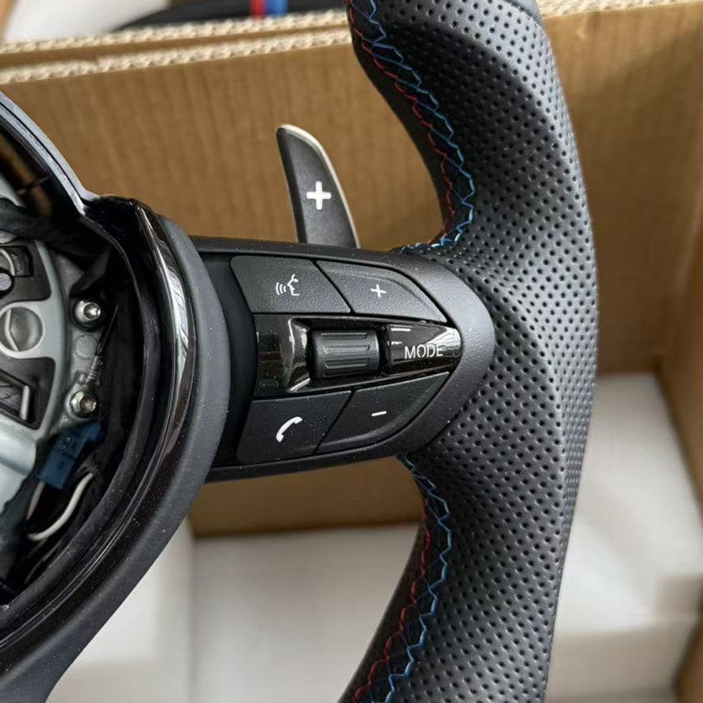 Suitable for BMW thongs with semi perforated three color lines, baked paint, black and red return to the correct direction, and steering wheel bottom