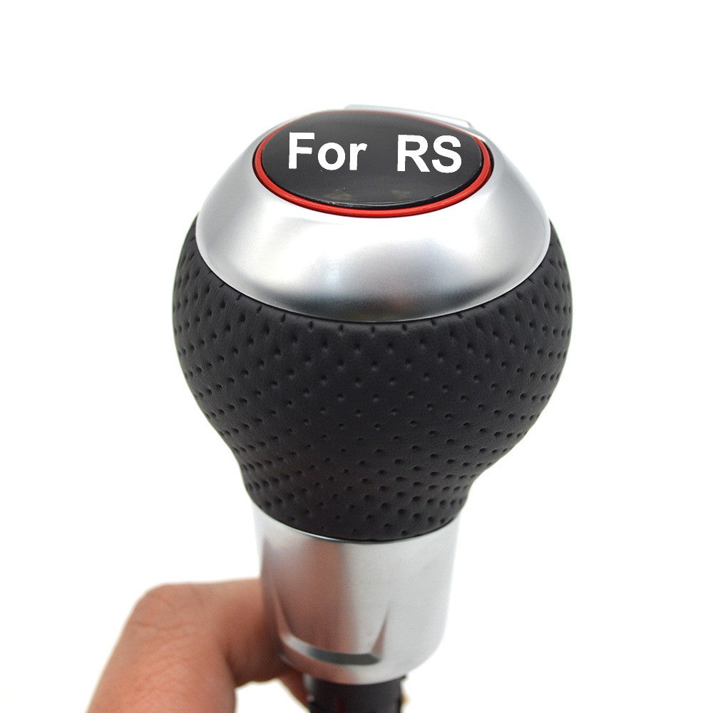 Suitable for Audi RS handball silver red cover semi perforated RS gear head gear lever shift handball car