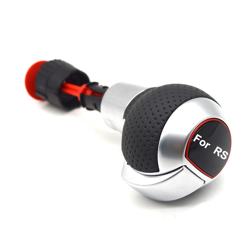 Suitable for Audi RS handball silver red cover semi perforated RS gear head gear lever shift handball car