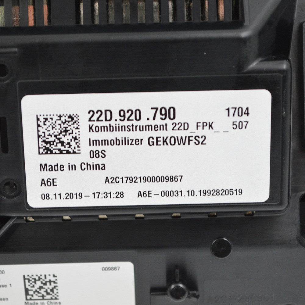 22D920790 22D 920 790 is suitable for the Touareg Touareg T-cross Polo LCD instrument panel