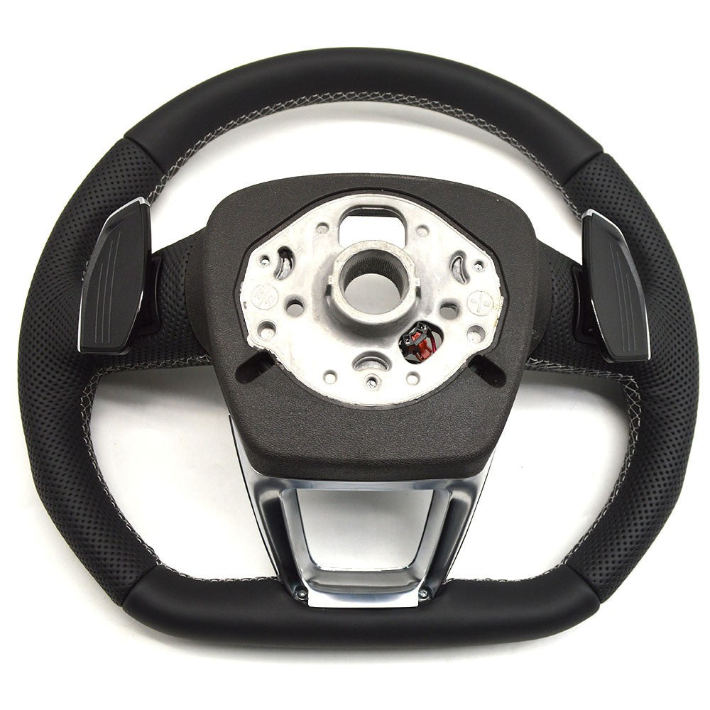 Suitable for Audi Q5 Audi Q5 S standard semi perforated white line with paddle shifters, heated steering wheel with button bottom