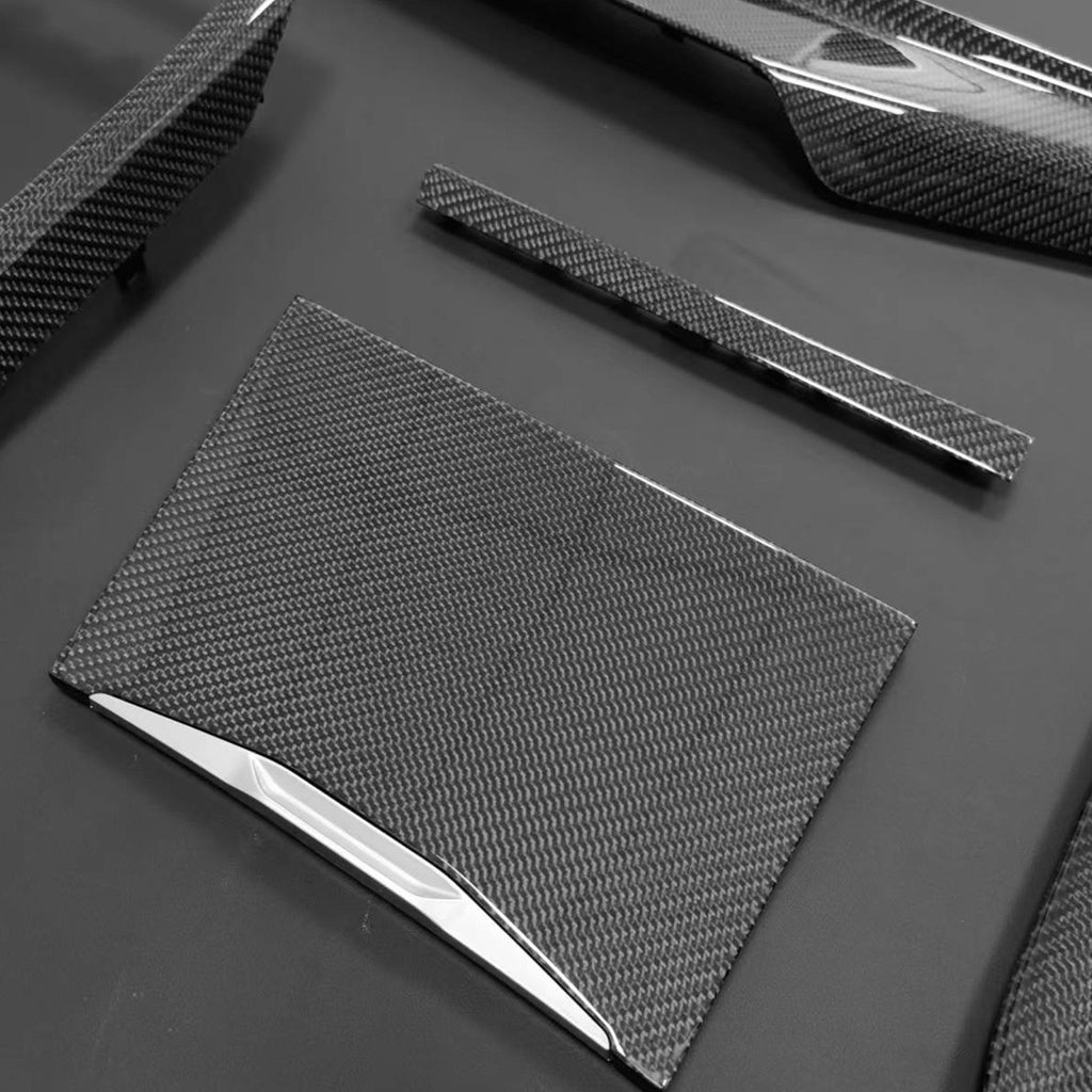 Suitable for BMW 25 Series 3 Series 4 Series M3M4 carbon fiber 6-piece glossy carbon fiber central control genuine carbon fiber decorative panel