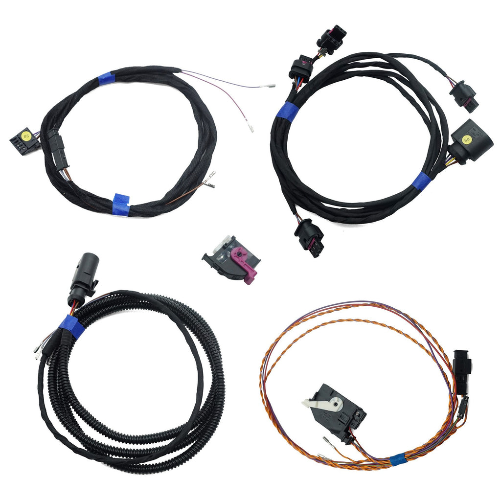 A set of front 4K radar harness for Volkswagen MQB platform, including front radar cable and front radar sensor harness.