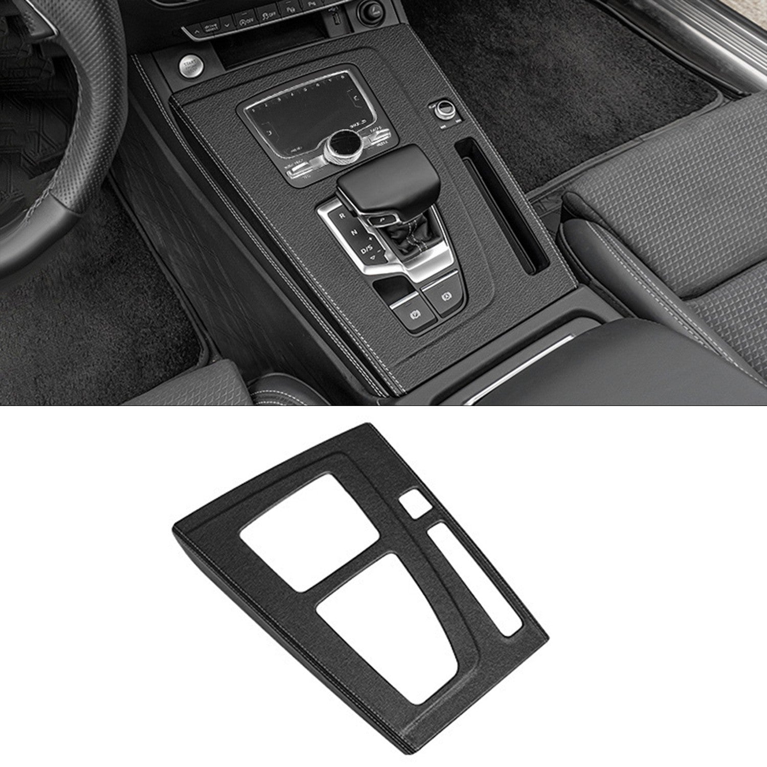 Suitable for Audi 21-25 Q5 ultra fiber leather transmission panel frame pasting model central control transmission frame panel
