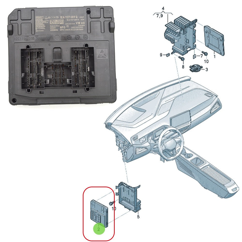 1EA937089Q 1EA 937089Q is suitable for Volkswagen ID3 ID4 ID5 ID6 BCM body computer