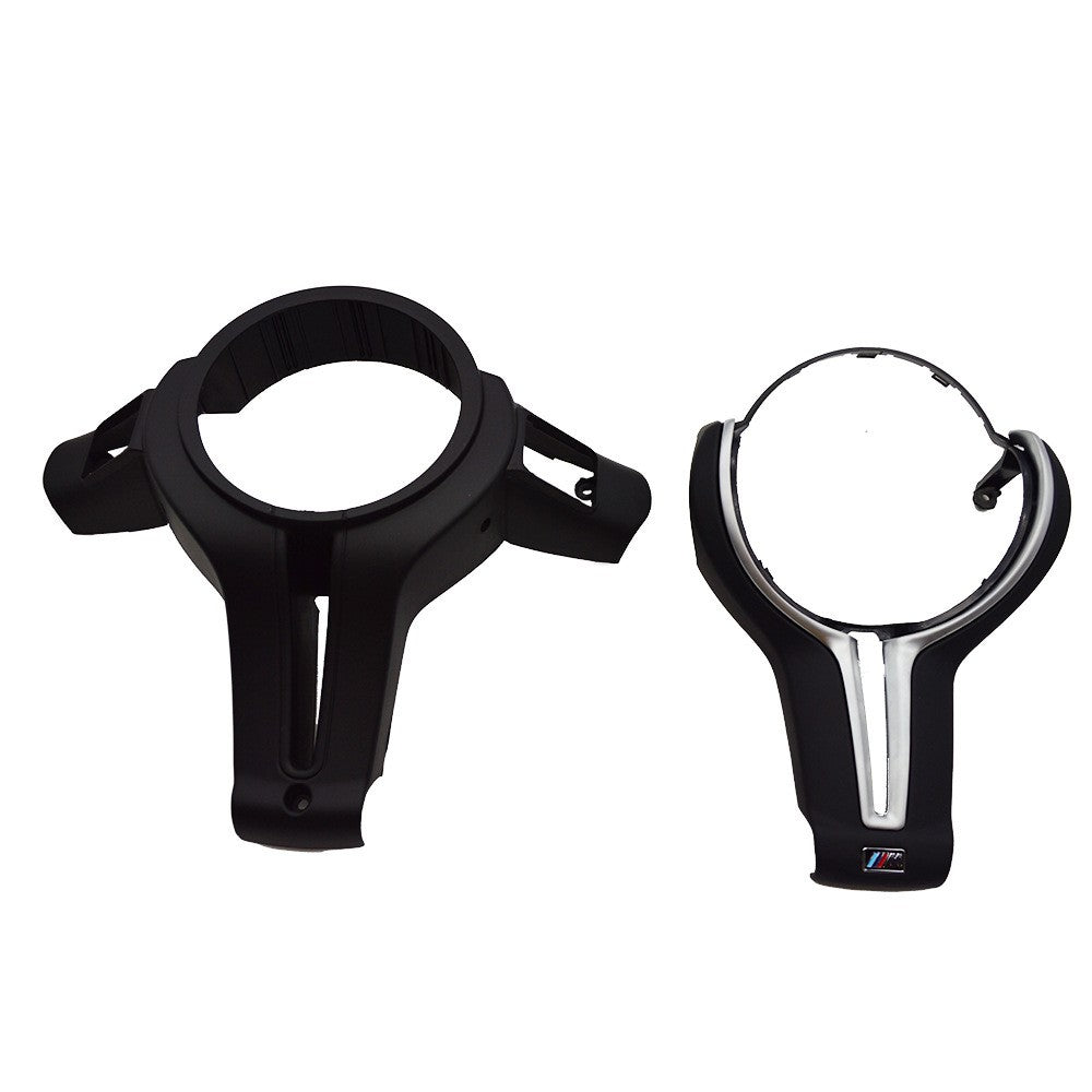 Thong steering wheel base set suitable for BMW 3 Series 5 Series button frame decorative cover silver