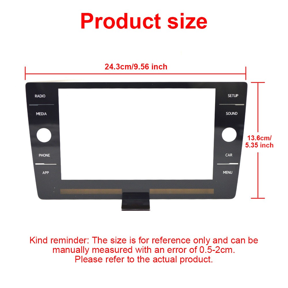 Suitable for Volkswagen Passat Jetta Tiguan Golf 8-inch glass screen front cover, central control screen front shell