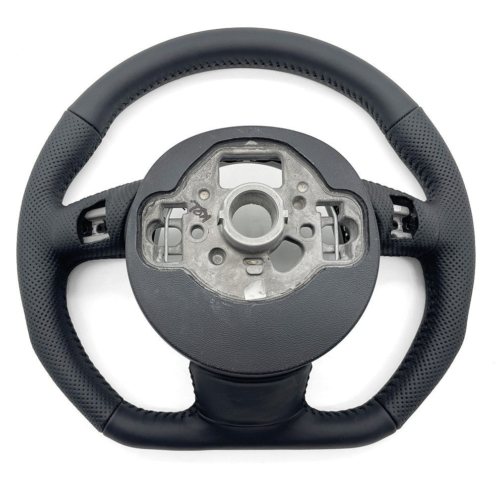 Suitable for Audi A6C7 semi perforated black line without paddles, no buttons, no labels, steering wheel with button frame and bottom