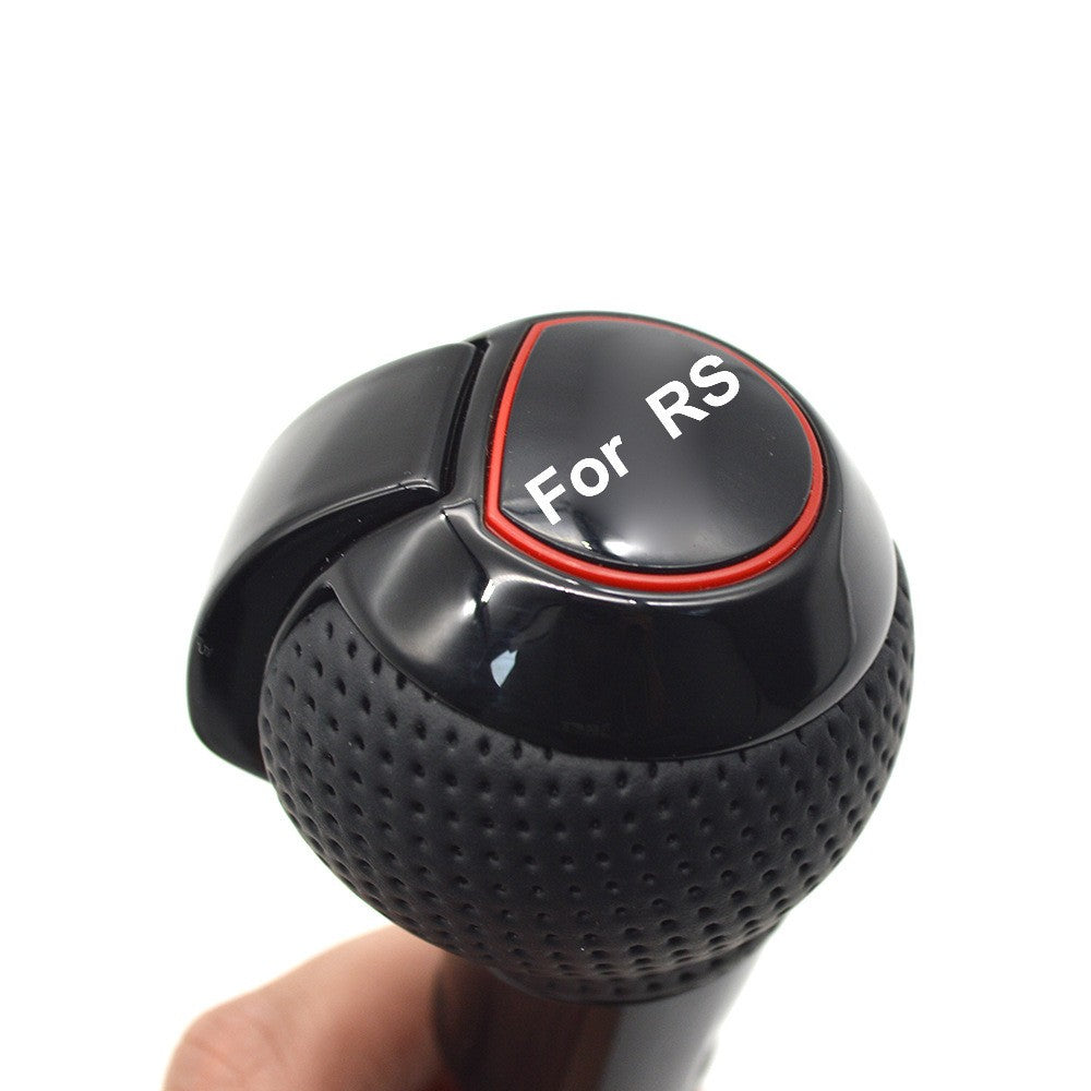 Suitable for Audi RS Handball Black Warrior Gear Head Punched Body Leather Roasted Black Gear Rod Gear Rod