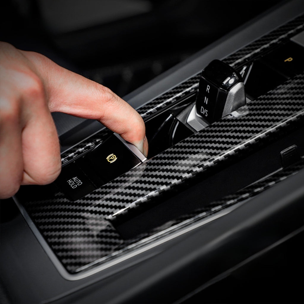 Suitable for Golf 8 Golf mk8 carbon fiber gear shift frame sticker, central control shift surface frame carbon fiber sticker