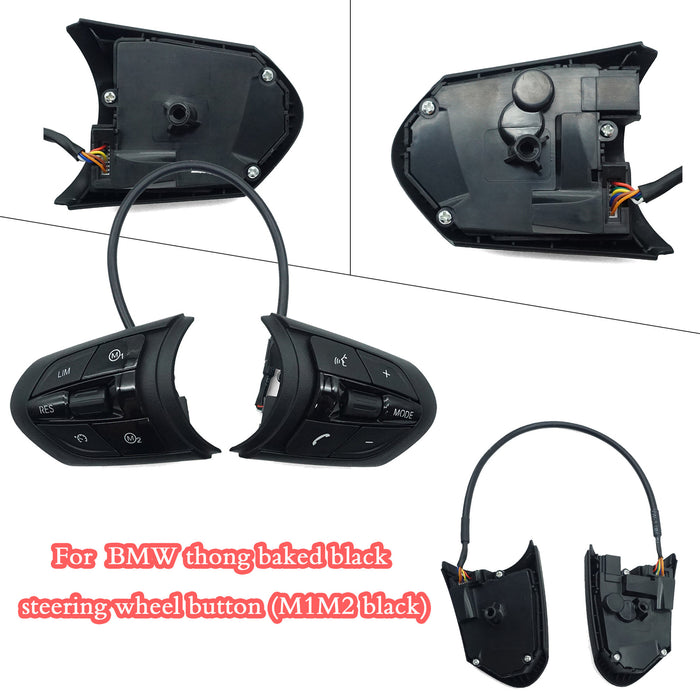 Suitable for BMW Steering Wheel Buttons in Gloss Black (M1M2 Black) Gloss Black