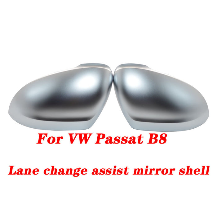 For VW Passat B8 ALC Lane  assist mirror shell matte chrome-plated rearview mirror cover rearview mirror cover