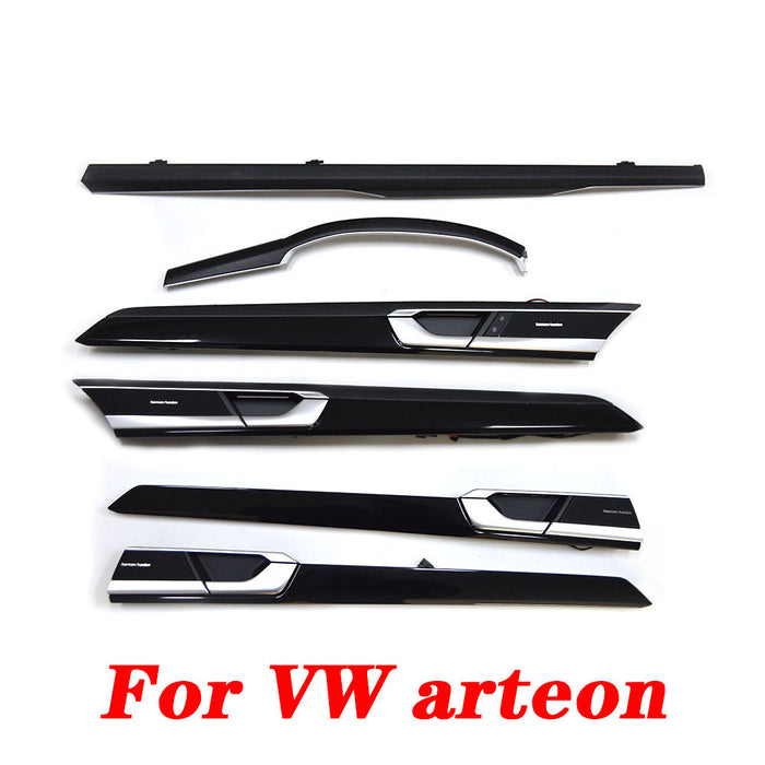 For VW arteon carbon fiber interior trim strips  Black wood grain interior trim strips