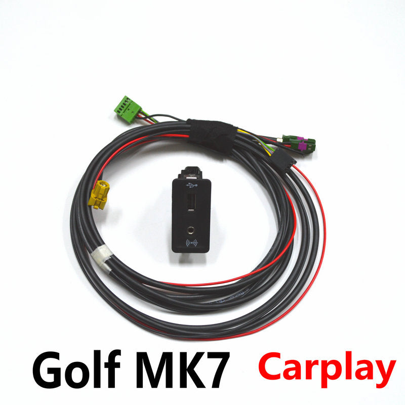 For VW Golf 7 MK7 VII CarPlay Media USB AUX Switch MIB2 MDI USB AMI Adapter Plug Socket 5Q0035726E 5Q0 035 726 E