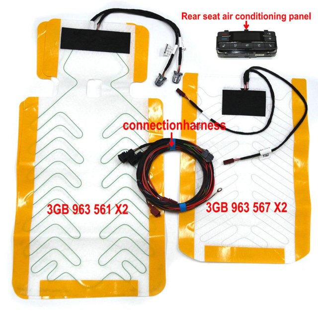 Rear seat heating pads Seat heating element with wiring harness FOR VW Passat B8 CC Arteon Atlas