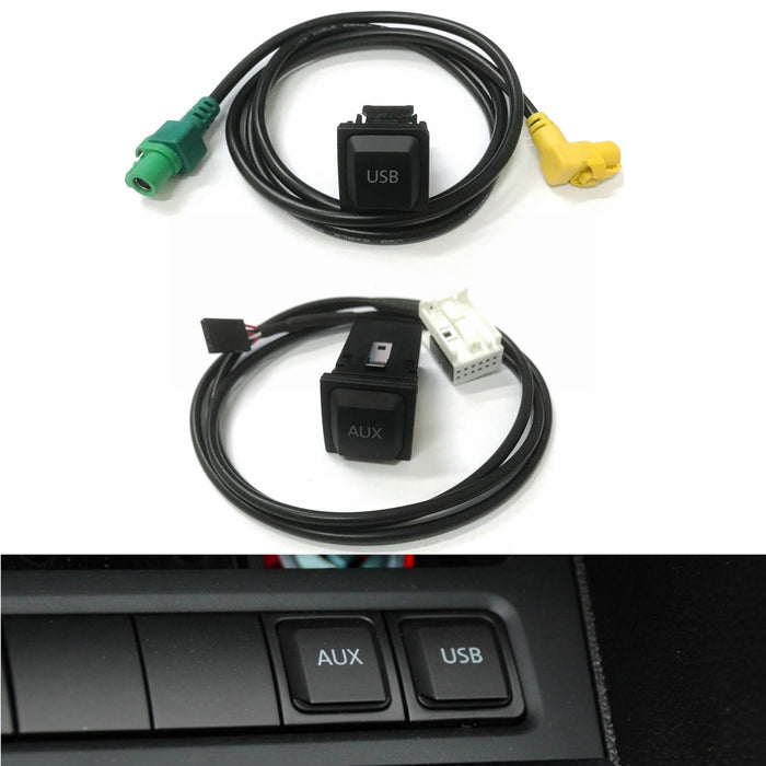 RCD510 RNS315 RCD310 Car USB AUX data Adapter Switch Button Cable wiring harness For VW Golf 5 6 MK6 Jetta 5 MK5 Rabbit Scirocco