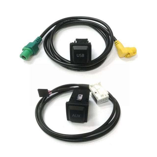 Câble d'entrée audio auxiliaire pour VW Touran Tiguan Golf RCD510 RCD310  RNS510 Adaptateur jack femelle 3,5 mm