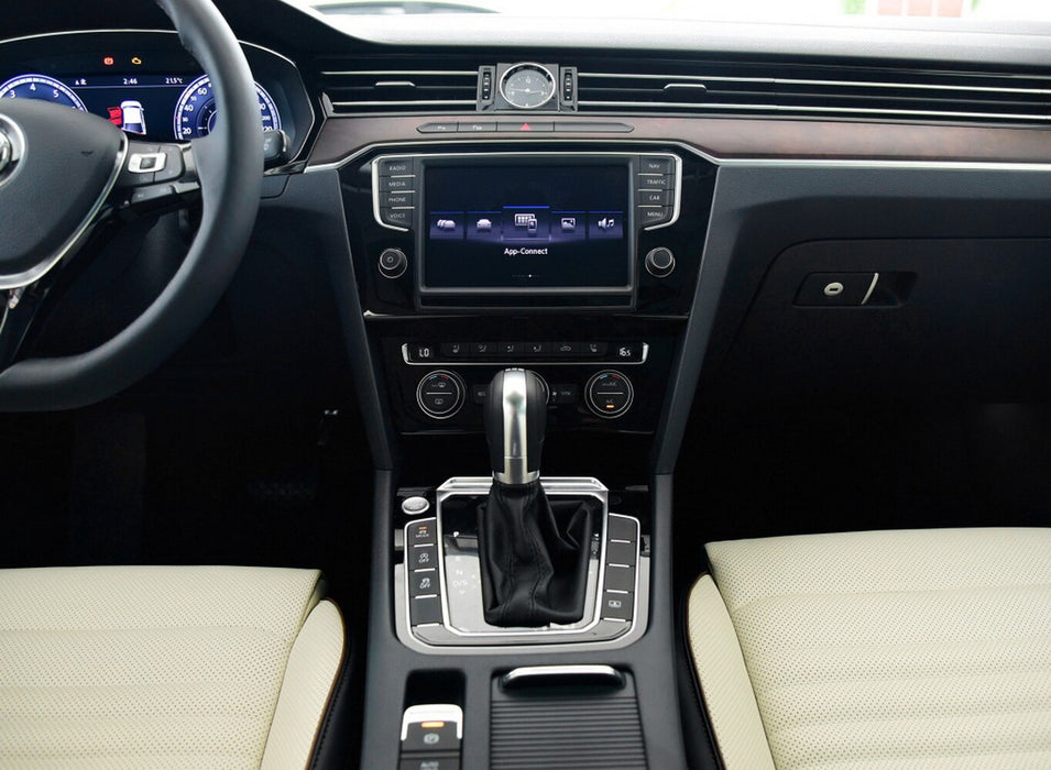 8-inch car radio MIB central control panel 5-piece set suitable for Volkswagen Passat B8 piano black paint